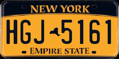NY license plate HGJ5161