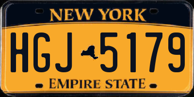 NY license plate HGJ5179