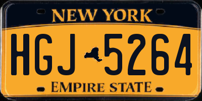NY license plate HGJ5264