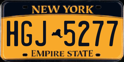 NY license plate HGJ5277
