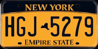 NY license plate HGJ5279