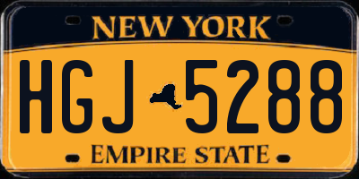 NY license plate HGJ5288