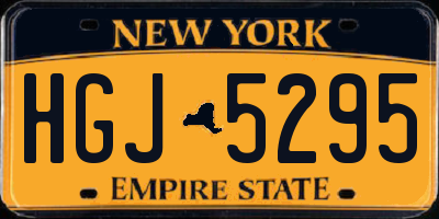NY license plate HGJ5295