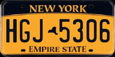 NY license plate HGJ5306