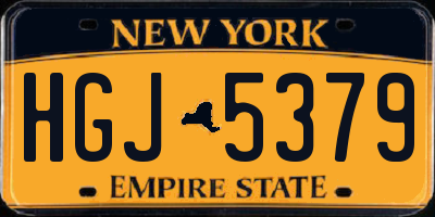 NY license plate HGJ5379