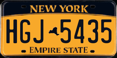 NY license plate HGJ5435