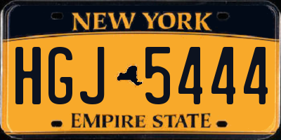NY license plate HGJ5444