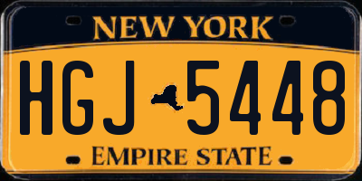 NY license plate HGJ5448