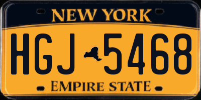 NY license plate HGJ5468