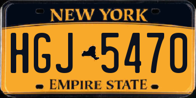 NY license plate HGJ5470