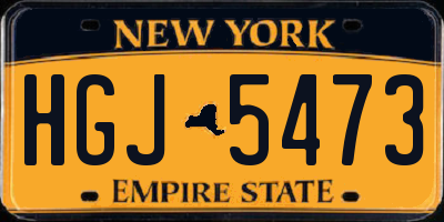 NY license plate HGJ5473
