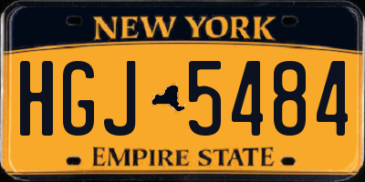 NY license plate HGJ5484