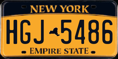 NY license plate HGJ5486
