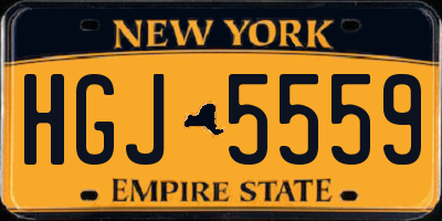 NY license plate HGJ5559