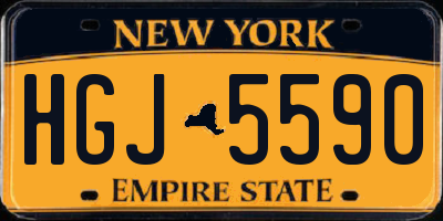 NY license plate HGJ5590
