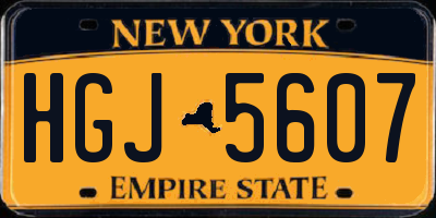 NY license plate HGJ5607
