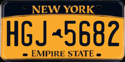 NY license plate HGJ5682