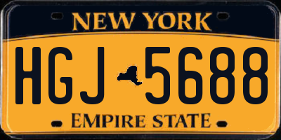 NY license plate HGJ5688