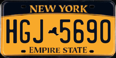 NY license plate HGJ5690