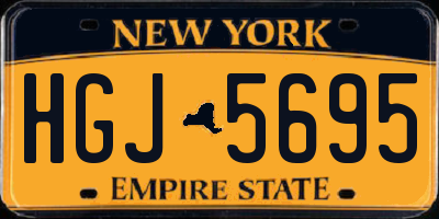 NY license plate HGJ5695