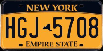 NY license plate HGJ5708