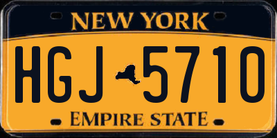 NY license plate HGJ5710