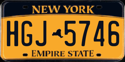 NY license plate HGJ5746