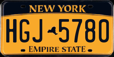 NY license plate HGJ5780