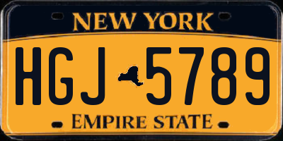 NY license plate HGJ5789