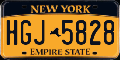 NY license plate HGJ5828