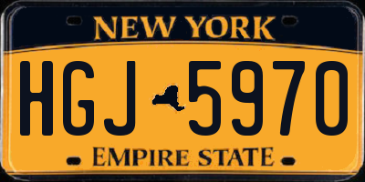 NY license plate HGJ5970