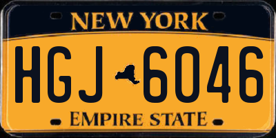 NY license plate HGJ6046