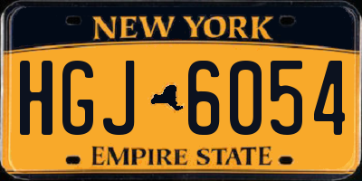 NY license plate HGJ6054