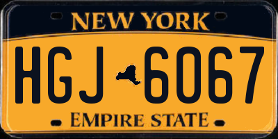NY license plate HGJ6067