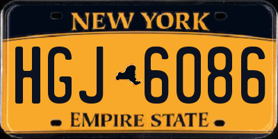 NY license plate HGJ6086