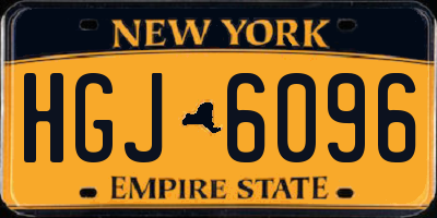NY license plate HGJ6096