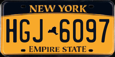 NY license plate HGJ6097