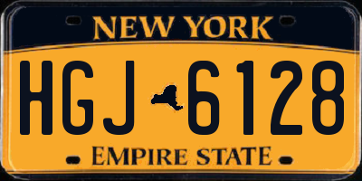 NY license plate HGJ6128