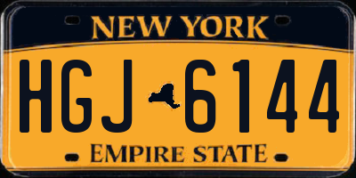 NY license plate HGJ6144