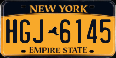 NY license plate HGJ6145