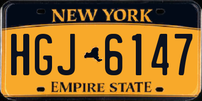 NY license plate HGJ6147