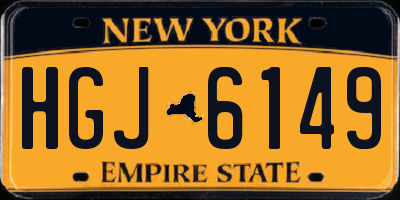 NY license plate HGJ6149