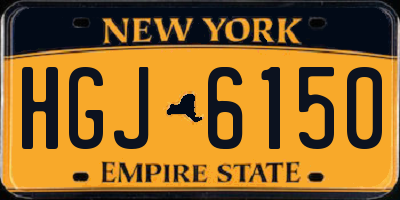 NY license plate HGJ6150