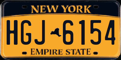 NY license plate HGJ6154
