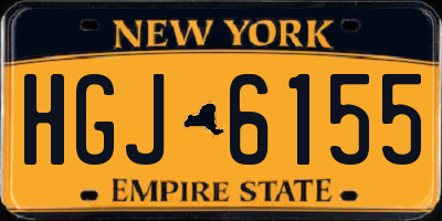NY license plate HGJ6155