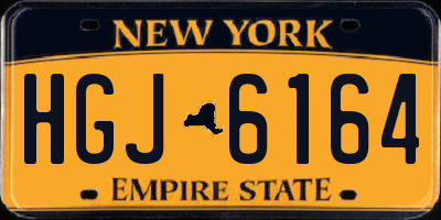 NY license plate HGJ6164