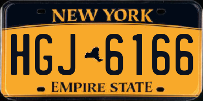 NY license plate HGJ6166