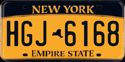 NY license plate HGJ6168