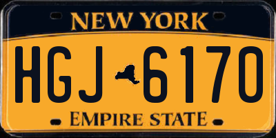 NY license plate HGJ6170