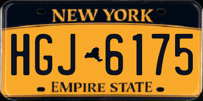 NY license plate HGJ6175